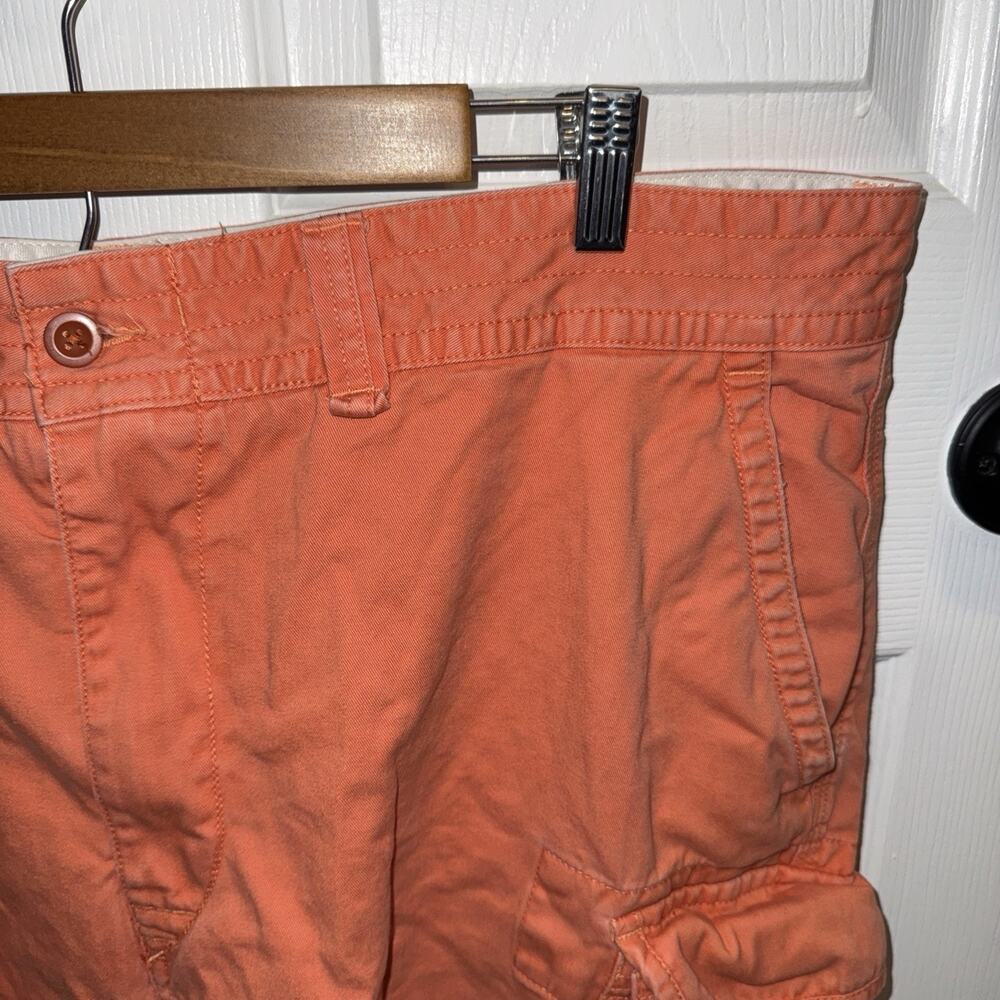 VTG Polo Ralph Lauren Men’s Cotton Cargo Shorts Orange Size 42T Tall - Picture 2 of 9